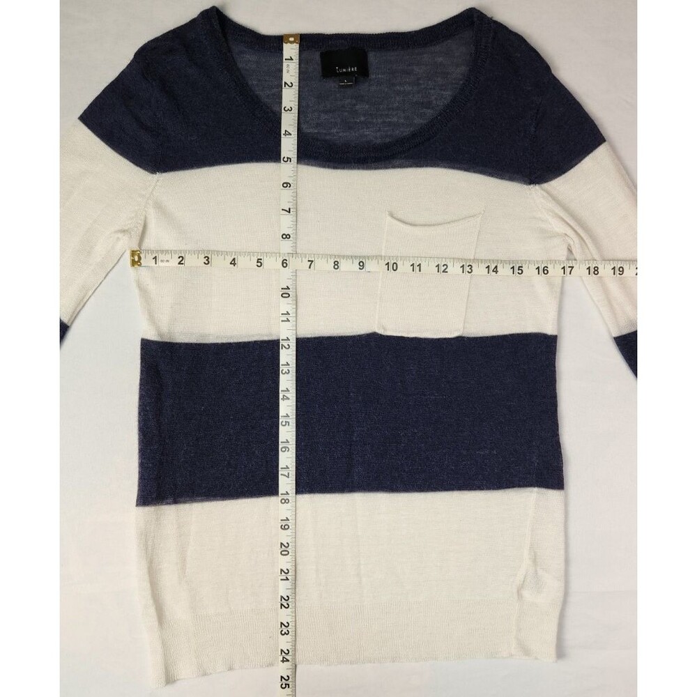 Lumiere Women Blue Long Sleeve Top Sz Large - Picture 6 of 9